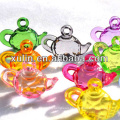 wholesale transparent mixed color acrylic teapot pendants ornaments